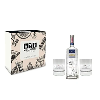 Abbildung von Martin Miller s Gin Geschenkset Original 0,7L (40% Vol) + 2x Glas Tumbler [Enthält Sulfite]