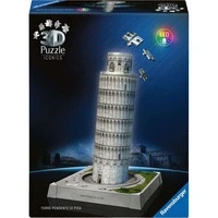 Abbildung von 3D Puzzle Iconics: Schiefer Turm von Pisa mit Licht