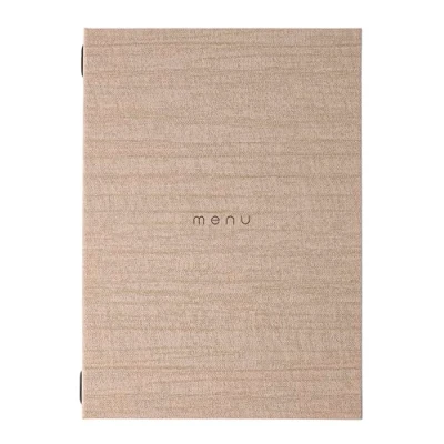 Abbildung von DAG Style, Speisekarte Restaurant A4 Linie Italy, Menü mit Aufschrift &quot;Menü&quot;, Elfenbeinfarbe, PU, 100% Made in Italy