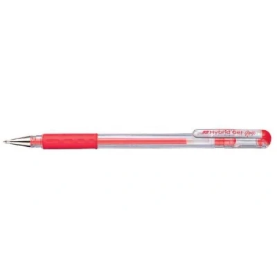 Abbildung von Pentel Gelschreiber mit 0,6 mm Spitze, Hybrid Griff, lebendiger Gummigriff, Rot