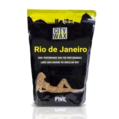 Abbildung von PINK Cosmetics CITY WAX Rio 1 kg Brasilianisches Premium Waxing ohne Vliesstreifen Wachsperlen zur professionellen Haarentfernung für den gesamten Körper