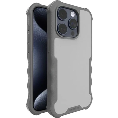 Abbildung von Smartish iPhone 15 Pro Schutzhülle Gripzilla kompatibel mit MagSafe [Rugged + Tough] Strapazierfähige, gepanzerte schlanke Abdeckung Fallschutz Grauer Bereich