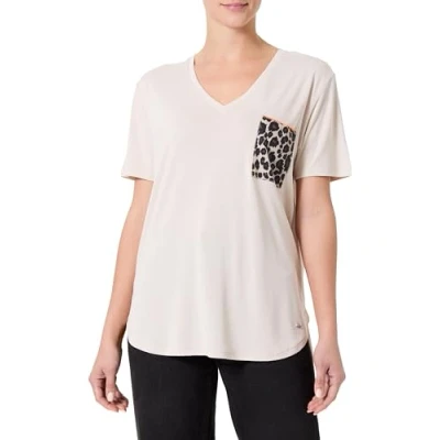 Abbildung von Key Largo WT CAT Vneck Tshirt print, Damen, Größe: Large, Beige