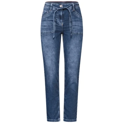 Abbildung von Cecil Casual FIT Jeans Straight Leg, Damen, Größe: 27x28, Blau