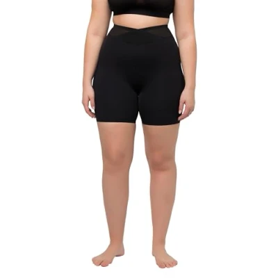 Abbildung von Ulla Popken Breiter BUND Wickeleffekt HIGH Waist Shapewear, Damen, Größe: 58/60, Schwarz