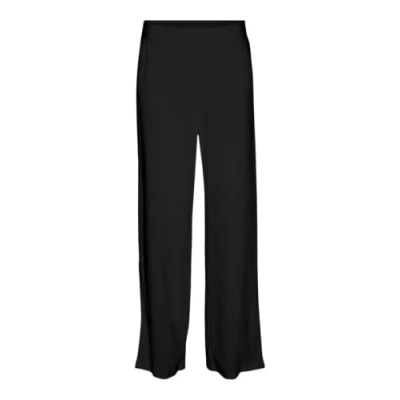 Abbildung von VERO MODA Damen Vmeasy Joy Hw Wide Pants WVN Ga Stoffhose, Schwarz, Small