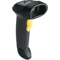 Abbildung von Zebra LS2208 Barcodescanner, 1D, USB Kit, Standfuß, schwarz