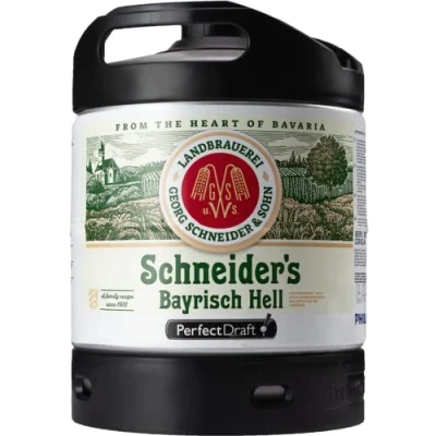 Abbildung von Perfectdraft Fässer Bier passend für Zapfanlage Zuhause. Inklusive 5 Euro Pfand (Schneider&#039;s Bayrisch Hell)
