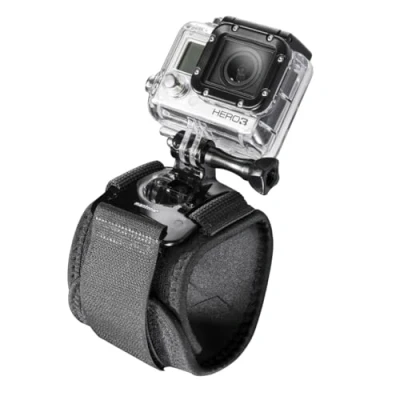 Abbildung von Mantona Armgurt gepolstert mit GoPro Mount (geeignet für Hero 11 10 9 8 7 6 5 4 3+, Session und andere kompatible Action Cams, sicherer Halt einfache Bedienung)