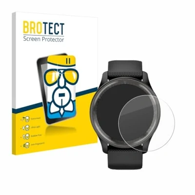 Abbildung von BROTECT Schutzglas für Garmin Vivomove Trend Schutzfolie Panzer Folie Glas [Extrem Kratzfest 9H, Anti Fingerprint, Ultra Transparent]