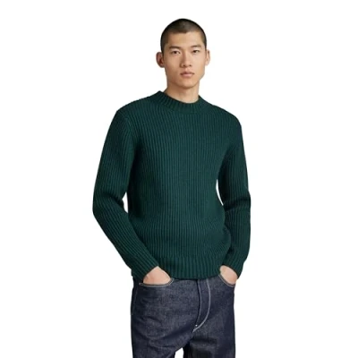 Abbildung von G STAR RAW Herren Essential Knitted Pullover, Grün (laub D23731 D447 4287), M