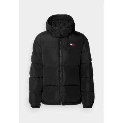 Abbildung von Tommy Jeans Herren Pufferjacke mit Kapuze, Schwarz (Black), XXL