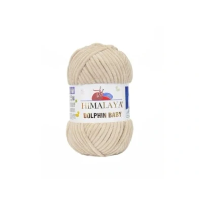 Abbildung von Strickfein Himalaya Dolphin Baby Wolle Garn Baumwolle Strickwolle zum Stricken häkeln (Creme)