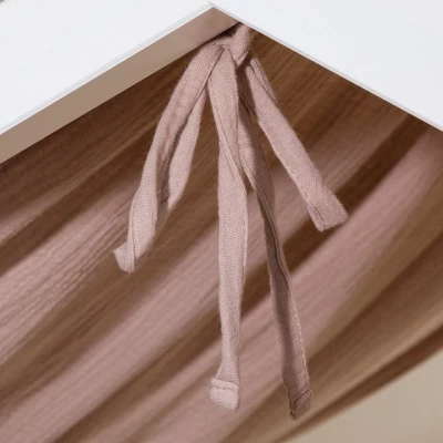Abbildung von IDIMEX Betthimmel LIAN, Hausbett Himmel Musselin Vorhang Kinderzimmer Beige