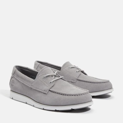 Abbildung von Timberland Grafton BAY Sportlicher Schnürer, Herren, Größe: 41.5, Light grey suede Schuhe