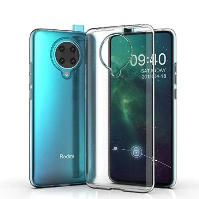 Abbildung von CoverKingz Handyhülle für Xiaomi Poco F2 Pro Silikonhülle Soft Case Bumper Durchsichtig Handy Hülle Slim Cover Transparent