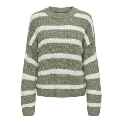 Abbildung von JDY Justy Stripe NOOS Strickpullover, Damen, Größe: XL, Sea spray