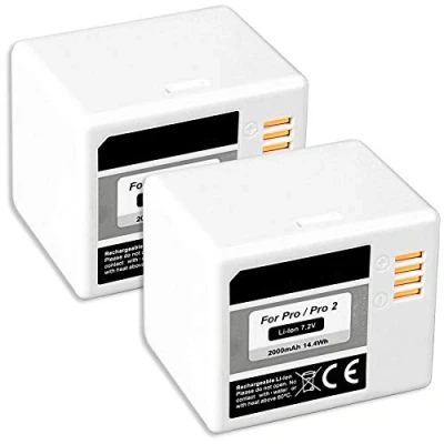 Abbildung von 2X Akku kompatibel mit Arlo Pro, Pro 2 Sicherheitskamera [Li Ion 2000 mAh 7.2V ersetzt Original VMA4400]