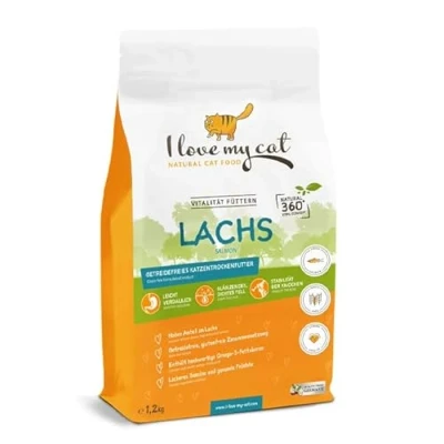 Abbildung von ILMC Getreidefreies Trockenfutter für Katzen mit Lachs 1,2kg 1200 g