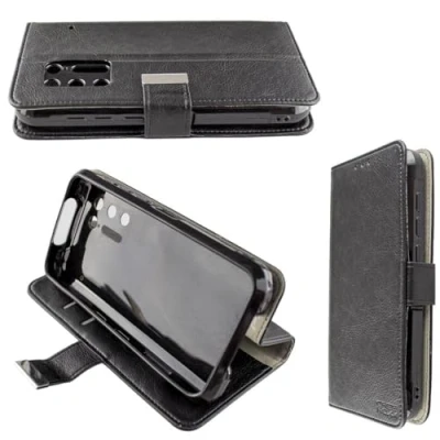 Abbildung von caseroxx Handy Hülle Tasche kompatibel mit Doogee S97 Pro Bookstyle Case Wallet in schwarz