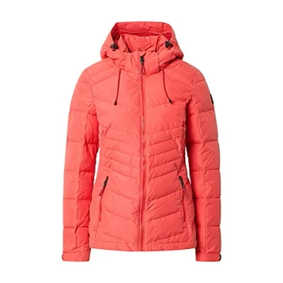 Abbildung von Killtec Damen Steppjacke Jacke in Daunenoptik mit abzippbarer Kapuze KOW 149 WMN QLTD Jckt wasserabweisend, atmungsaktiv, windabweisend 00428 himbeere 50