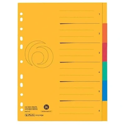 Abbildung von Herlitz Register A4 XXL Manila Karton 5 teilig Farben