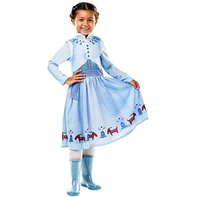 Abbildung von Rubie&#039;s Kostüm Die Eiskönigin Anna Weihnachtskleid für Kinder Bas, Einfache Version des Kleids aus der Weihnachtsfolge &#039;Olaf taut au