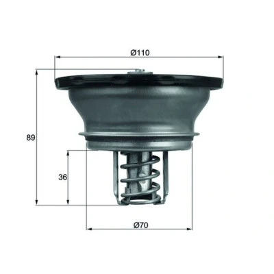 Abbildung von MAHLE ORIGINAL THD 3 82 Kühlwasserthermostat mit Dichtung