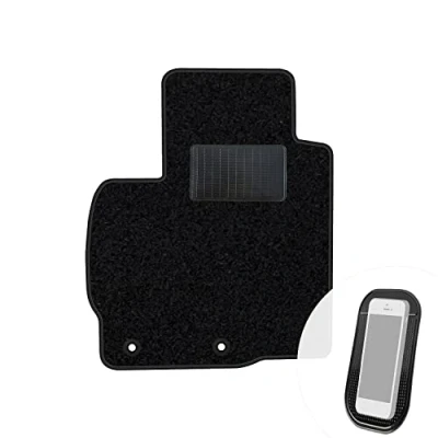 Abbildung von moto MOLTICO Fahrer Fußmatte Auto Velours Fahrerseite Autoteppiche Schwarz Fahrermatte 1 teilig passend für Mitsubishi Outlander II 2007 2013