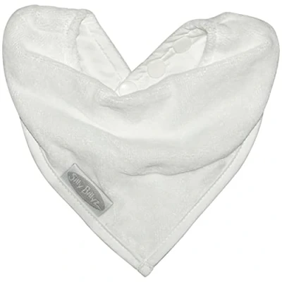 Abbildung von Silly Billyz SIB 200WS Sabber Lätzchen Bandana Style, 0 24 Monate, Velours, weiß