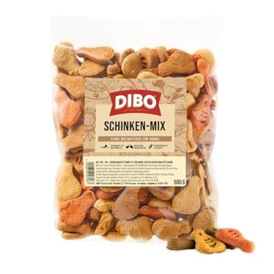 Abbildung von DIBO Schinken Mix, 500g Beutel, Backwaren als gesunde, natürliche Ernährung für Hunde von DIBO, Hundefutter, Barf, B.A.R.F., Leckerli, Hundekekse