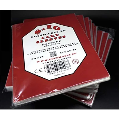Abbildung von docsmagic.de 10 x 100 8&quot; 10&quot; Card Sleeves 207 258 mm Photo Postcard Kartenhüllen