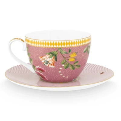 Abbildung von PIP STUDIO La Majorelle Tasse mit Untertasse pink 0,28 l