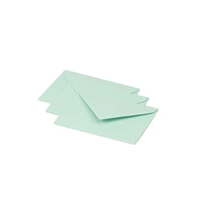 Abbildung von Clairefontaine 55330C Packung mit 20 Umschlägen Pollen 7,5x10 cm, 120g, gefüttert, ideal für Einladungen und Korrespondenz, Premium glattes Papier, Jadegrün, 1 Pack
