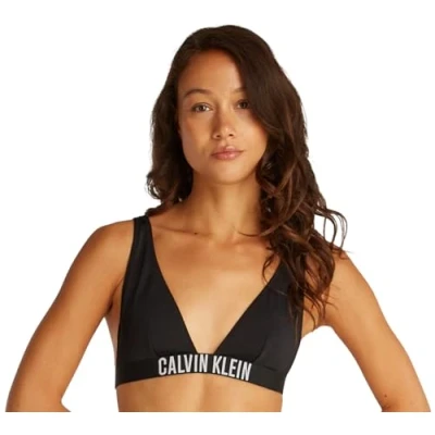 Abbildung von Calvin Klein Damen Bikini Oberteil Bralette Herausnehmbare Polster, Schwarz (Pvh Black), S