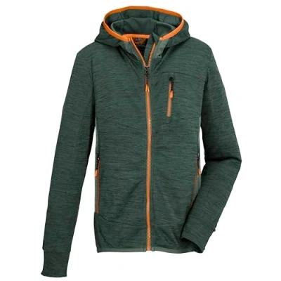 Abbildung von Killtec Strickjacke &quot;KOS 159 BYS FLX JCKT&quot;, Melange Optik, farbige Akzente, elastisch, Kinnschutz, Taschen