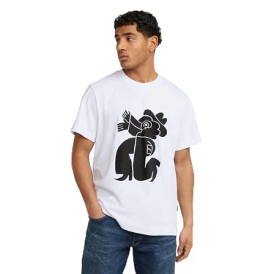 Abbildung von G Star Herren Boots Illustration Loose T Shirt, Weiß (White D25691 c336 110), L EU