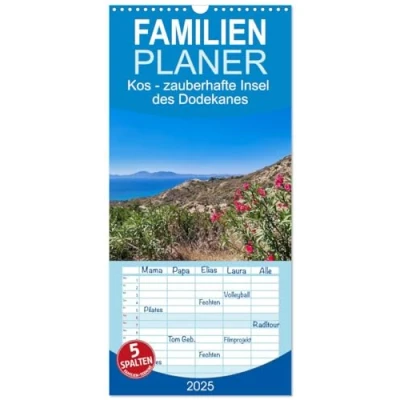 Abbildung von Familienplaner 2025 Kos zauberhafte Insel des Dodekanes mit 5 Spalten (Wandkalender, 21 cm x 45 cm), CALVENDO