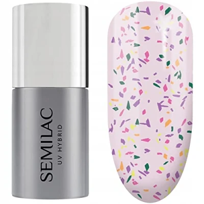 Abbildung von T27 Semilac UV Nagellack Top No Wipe Matte Violet Galaxy 7 ml