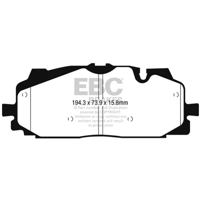 Abbildung von EBC Brakes DP42277R Bremsbelagsatz Vorderachse AUDI: A6 C7 Avant, Q5, A4 B9 VOLKSWAGEN: Touareg III