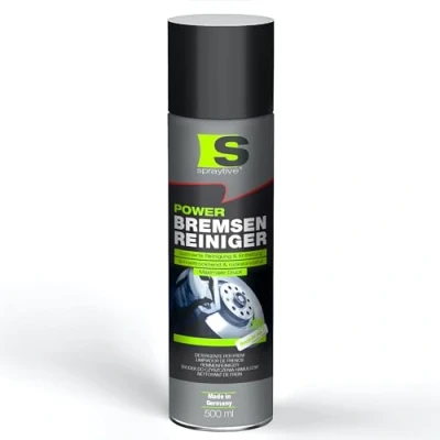 Abbildung von Spraytive 1 x 500ml Power Bremsenreiniger Spray Hochwirksamer Industriereiniger und Kaltreiniger: Entfernt Schmutz, Öl, Fett, Rost Bremsflüssigkeit Made in Germany