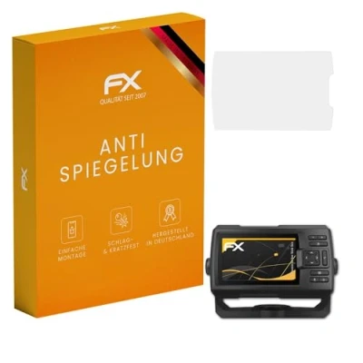 Abbildung von atFoliX Panzerfolie kompatibel mit Garmin Striker Vivid 5cv Schutzfolie, entspiegelnde und stoßdämpfende FX Folie (3X)