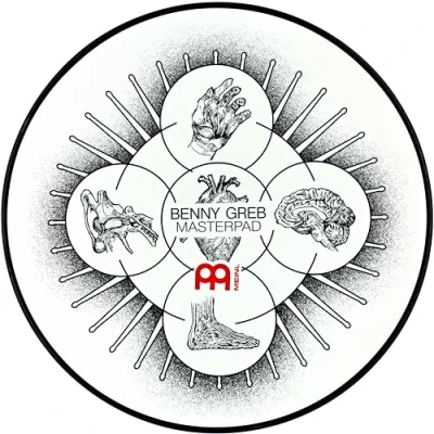 Abbildung von Meinl Cymbals Benny Greb Drum Practice Pad 6 Zoll (15,24cm) Schlagzeug Trommel Übungspad Medium Rebound, natürliches Spielgefühl Zubehör, Weiß (MPP BG)