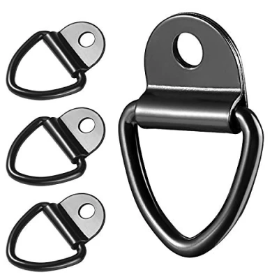 Abbildung von Zurröse V Aufbauring Ring, Haken Zurring Zurrmulden Gurthalter, 450 kg Klappbar Ringe Schwerlast Aufbauzurrösen Zurrringe für Anhänger LKW PKW Trucks Boots Kajak Anhängern (4 Pack)