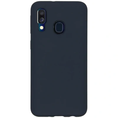 Abbildung von Samsung Galaxy A40 Hülle Silikon Accezz Soft Case/Backcover Handyhülle Dunkelblau