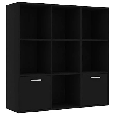 Abbildung von vidaXL Bücherregal Schwarz 98x29x97,5 cm Holzwerkstoff, 1 tlg.