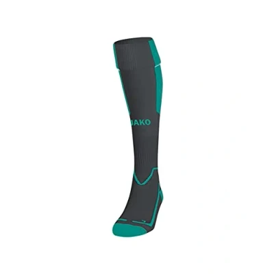 Abbildung von JAKO Unisex Lazio Stutzenstrumpf, anthrazit/Türkis, 39 42 EU