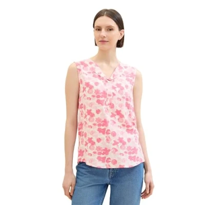 Abbildung von TOM TAILOR Damen Blusen Top mit Muster , pink small floral design, 32