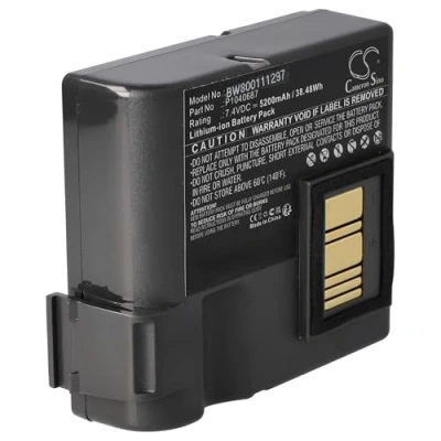 Abbildung von vhbw Akku kompatibel mit Zebra ZQ630, QLN420 Drucker Kopierer Scanner Etiketten (5200 mAh, 7,4 V, Li Ion)