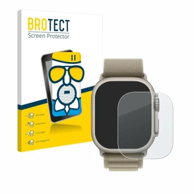 Abbildung von BROTECT Entspiegelungs Schutzglas für Apple Watch Ultra 2 (49 mm) Schutz Folie Glas Matt [Extrem Kratzfest 9H, Anti Reflex, Fingerprint]
